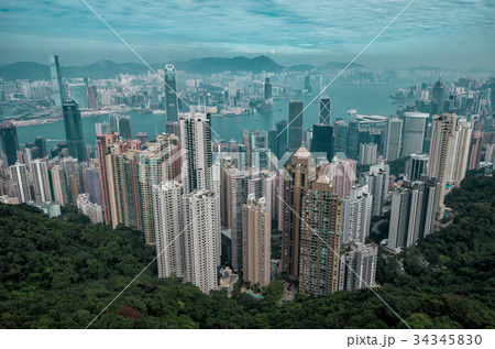 【香港】香港　ビクトリアピーク　摩天楼 34345830