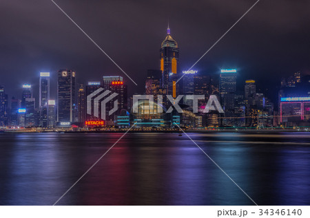 【香港夜景】香港　湾仔　コンベンションセンター 34346140