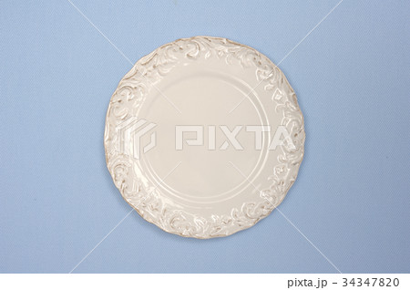 エレガントな皿と水色の布 エレガントな皿と水色の布 34347820