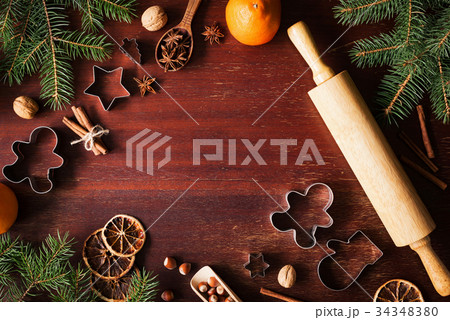 Christmas New Year Winter holidays background with 34348380