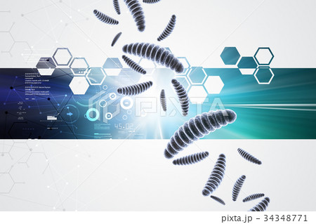 Moving virus in multi color background Moving virus in multi color background 34348771