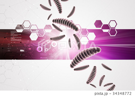 Moving virus in multi color background Moving virus in multi color background 34348772