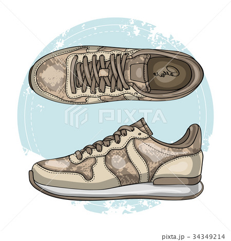 Fashion vector sketch womens shoes. 34349214