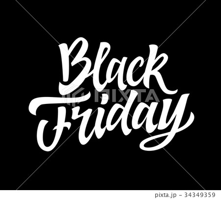 Black Friday - vector hand drawn brush lettering 34349359