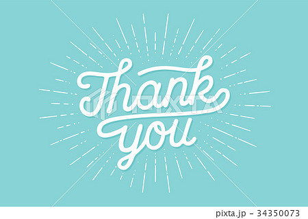 Hand Lettering Thank Youのイラスト素材