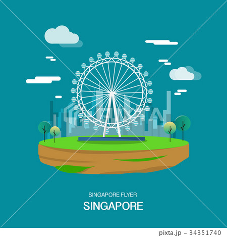 Singpore flyer landmark and attractive place 34351740