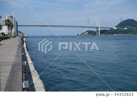 急流「早鞆の瀬戸」関門海峡　関門橋 34352833