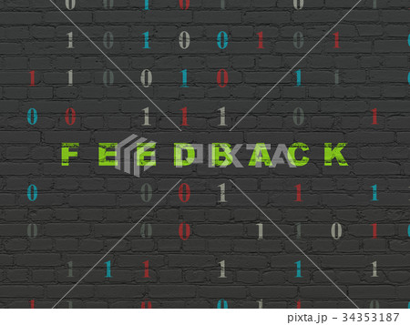 Finance concept: Feedback on wall background Finance concept: Feedback on wall background 34353187
