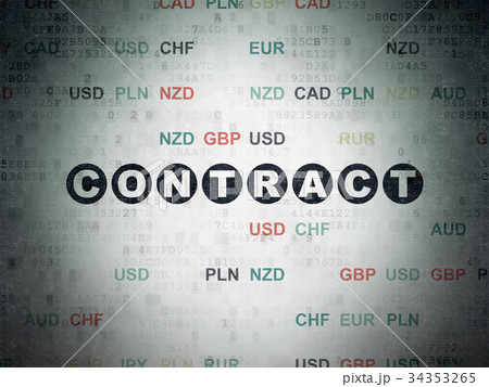 Finance concept: Contract on Digital Data Paper 34353265
