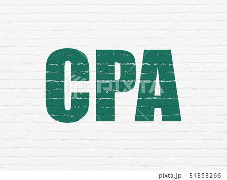 Finance concept: CPA on wall background 34353266