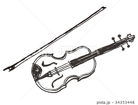 バイオリン 水彩画のイラスト素材 34353448 Pixta