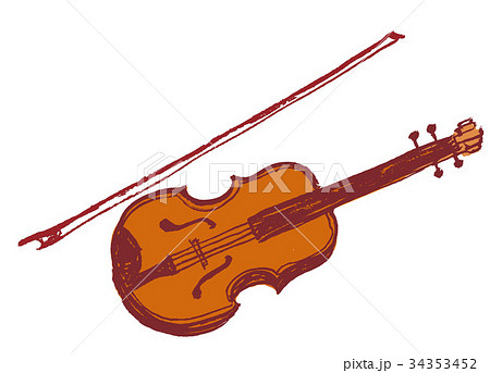 バイオリン 水彩画のイラスト素材