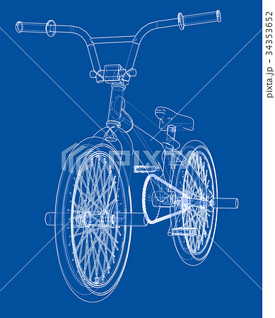 Bicycle bmx. Vector 34353652