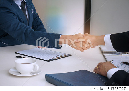 Image business mans handshake. Business partner 34353707