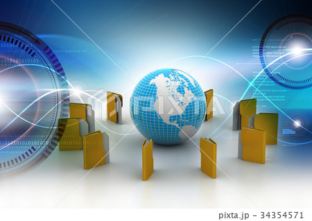 File folders rounded the globe 34354571
