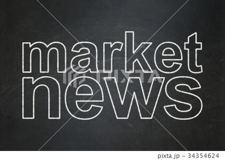 News concept: Market News on chalkboard background 34354624