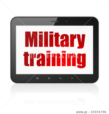 Learning concept: Tablet Computer with Military 34354746