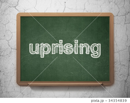 Political concept: Uprising on chalkboard 34354839