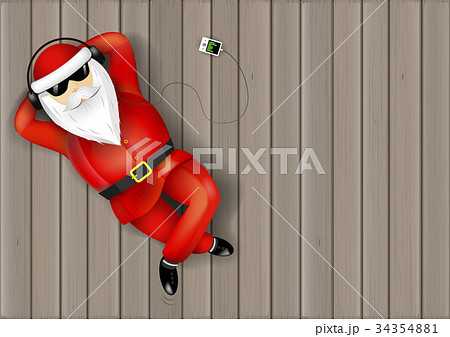 Santa Claus lying on the floor 34354881