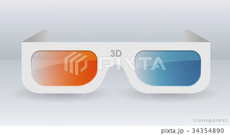 3d glasses from cardboard 34354890