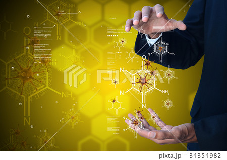 man showing research concept 34354982