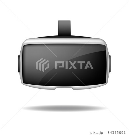 Stereoscopic 3d vr headset Front view. Vector 34355091