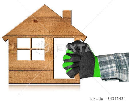 Wooden House - Construction Industry Concept Wooden House - Construction Industry Concept 34355424