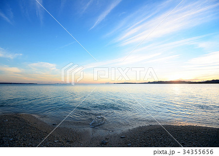 沖縄の美しい海とさわやかな空 34355656