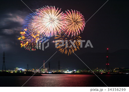 花火大会　打ち上げ花火　[愛知県田原市] 34356299