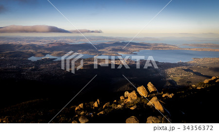 View from Mount Wellington overlooking Hobart View from Mount Wellington overlooking Hobart 34356372