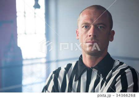 Close-up portrait of young male referee Close-up portrait of young male referee 34366268