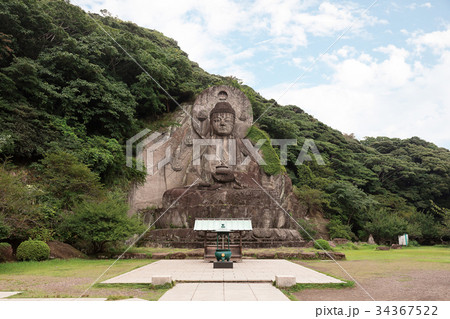 千葉県鋸山の大仏の写真素材