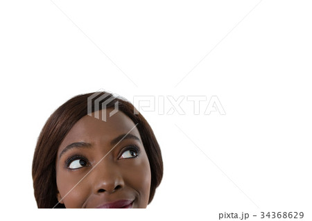 Cropped image of woman looking away Cropped image of woman looking away 34368629