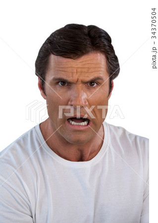 Portrait of shocked mature man Portrait of shocked mature man 34370504