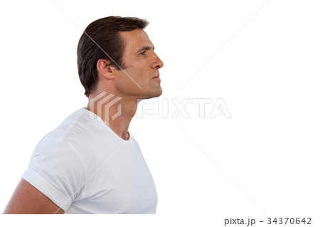 Side view of mature man looking away 34370642
