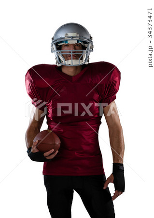 Portrait of American football player Portrait of American football player 34373471