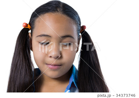 Girl against white background Girl against white background 34373746