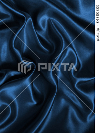 Smooth elegant blue silk or satin luxury cloth 34380839