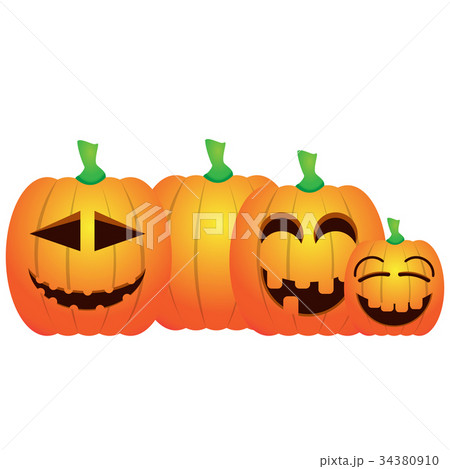 Set of jack-o-lanterns 34380910