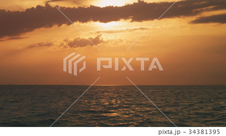 beautiful sunset in summer bay 34381395