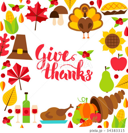 Give Thanks Concept with Lettering 34383315
