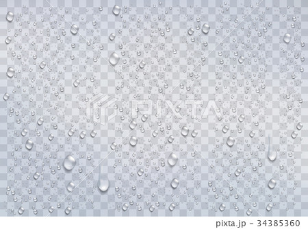 Realistic rain drops on the transparent background 34385360