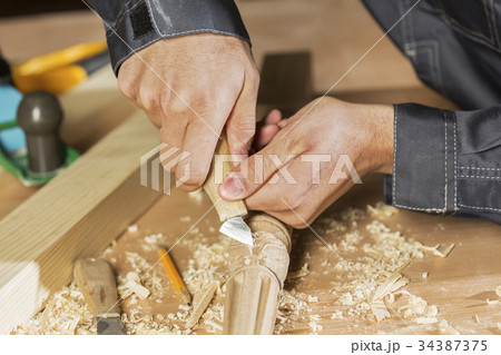 Carpenter at work 34387375