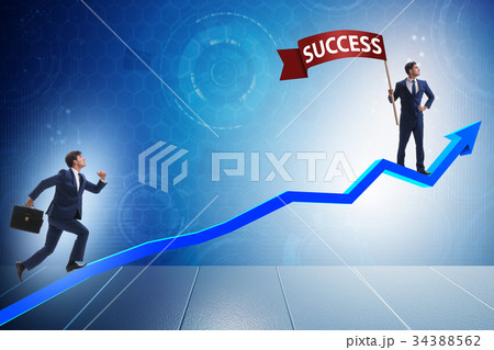 Businessman in success business concept 34388562