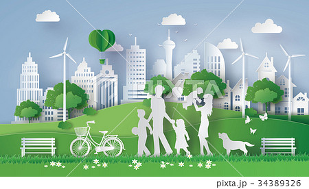 paper cut of eco paper cut of eco 34389326