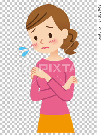 Shy woman housewife 34392048