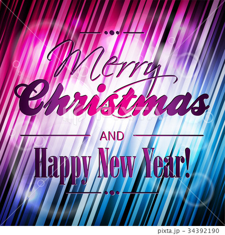 Vector Merry Christmas illustration typographic Vector Merry Christmas illustration typographic 34392190