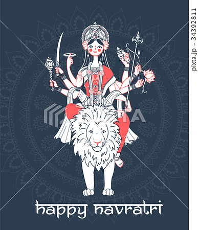 Greeting card Navratri 34392811