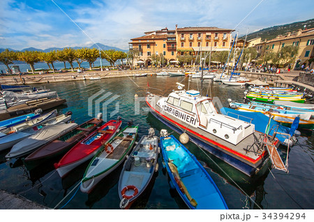 At the port of Torri Del Benaco Lake Garda Italy 34394294
