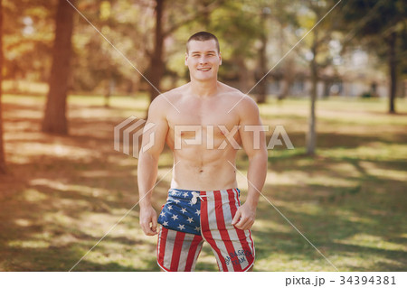 handsome athletic man 34394381